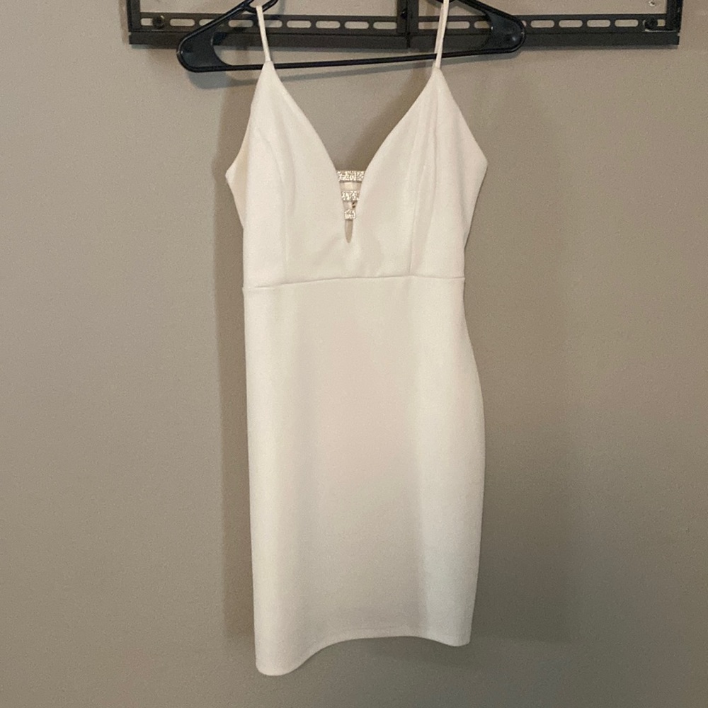 White semi formal dress